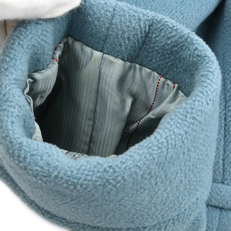 Hermes Double Breasted Coat Light Blue #36