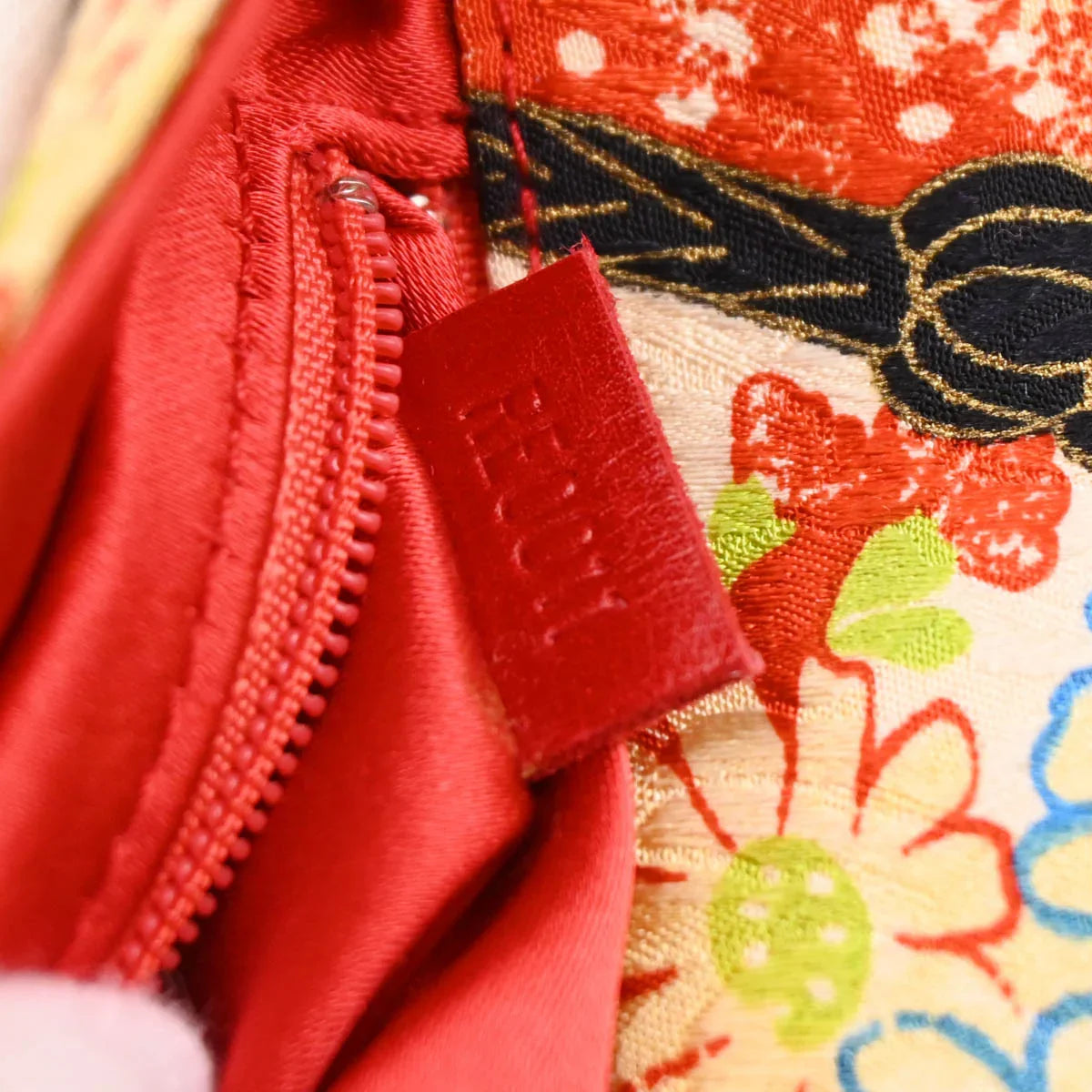 Christian 2001 Dior Multicolor Silk Embroidered Saddle Clutch