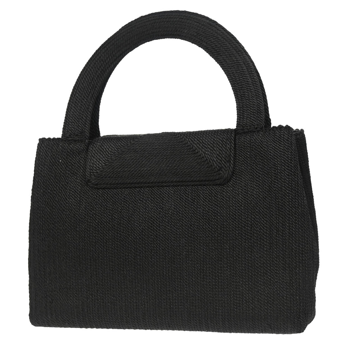 Chanel Black Silk Rope Bag Woven Handbag – AMORE Vintage Tokyo Chanel Black Silk Rope Bag Woven Handbag – AMORE Vintage Tokyo