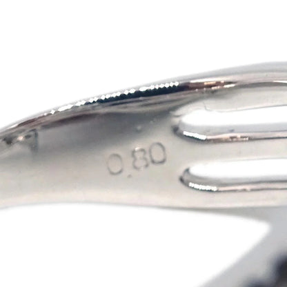 Ring 18KWG Diamond Black Diamond Silver #51