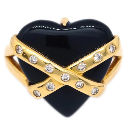 Ring 18K Onyx Diamond Gold #52