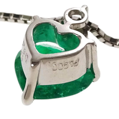 Pendant Necklace PT900 PT850 Emerald Diamond