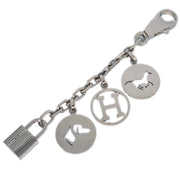 Hermes Amulet Bull Lock Key Holder Silver Small Good