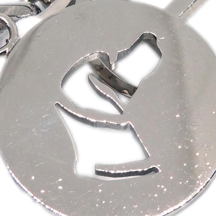 Hermes Amulet Bull Lock Key Holder Silver Small Good