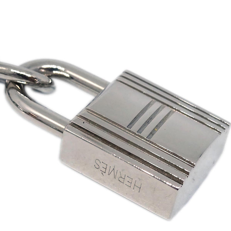 Hermes Amulet Bull Lock Key Holder Silver Small Good