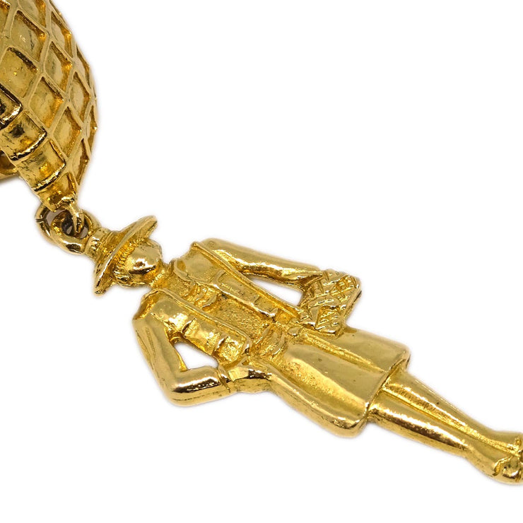 Chanel Dangle Earrings Clip-On Gold