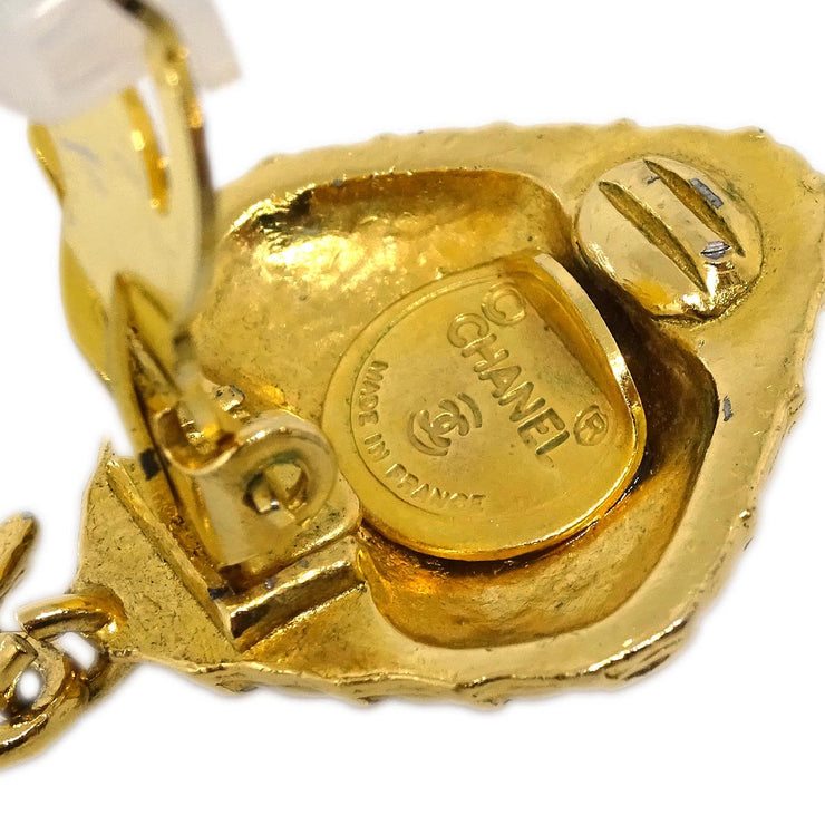 Chanel Dangle Earrings Clip-On Gold
