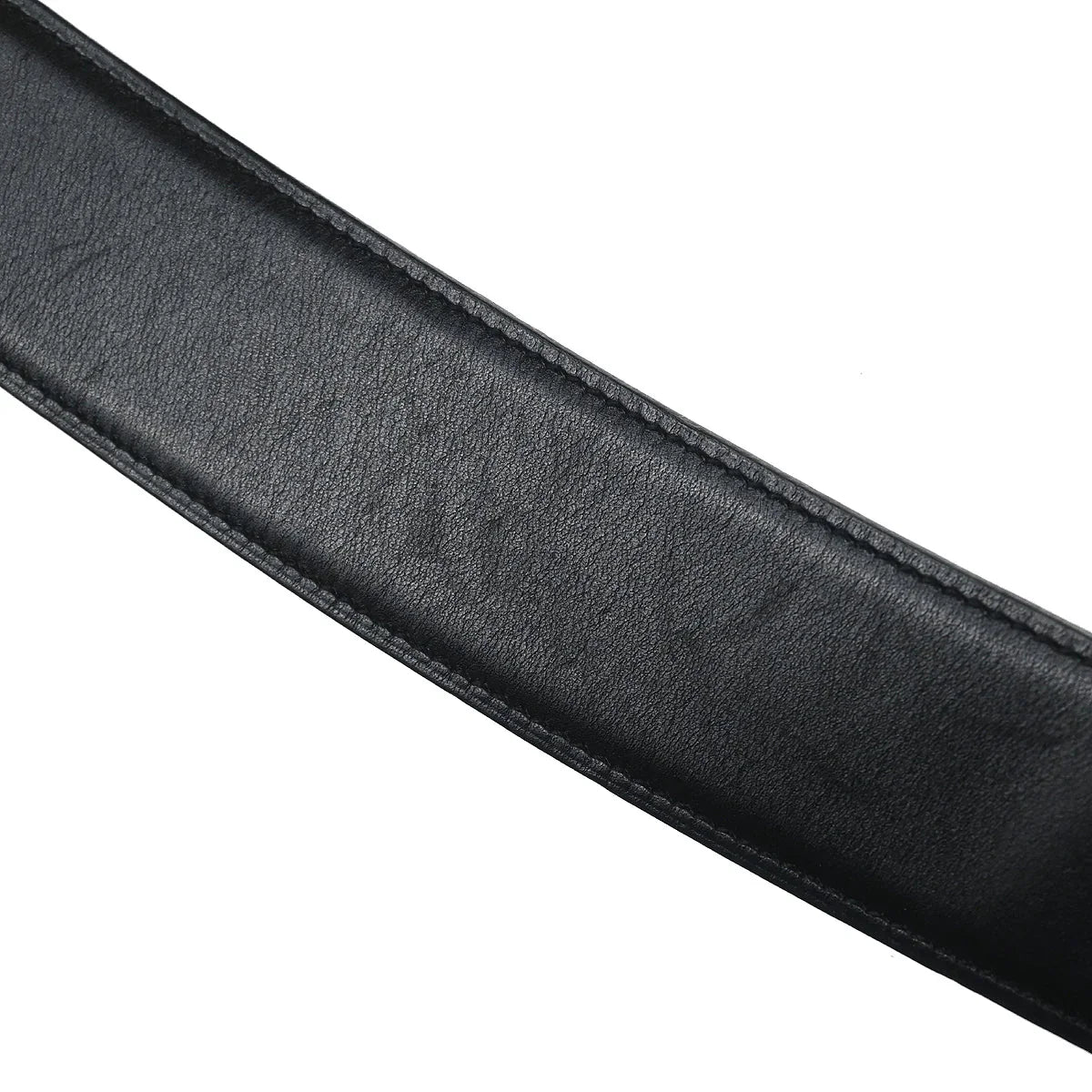 Hermes Black Box Calf Constance Reversible Belt #85 Small Good