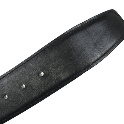 Hermes Black Box Calf Constance Reversible Belt #85 Small Good