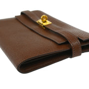 Hermes 2008 Havane Chevre Kelly Wallet Purse