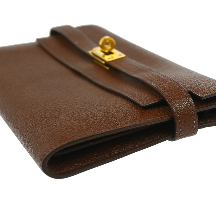 Hermes 2008 Havane Chevre Kelly Wallet Purse