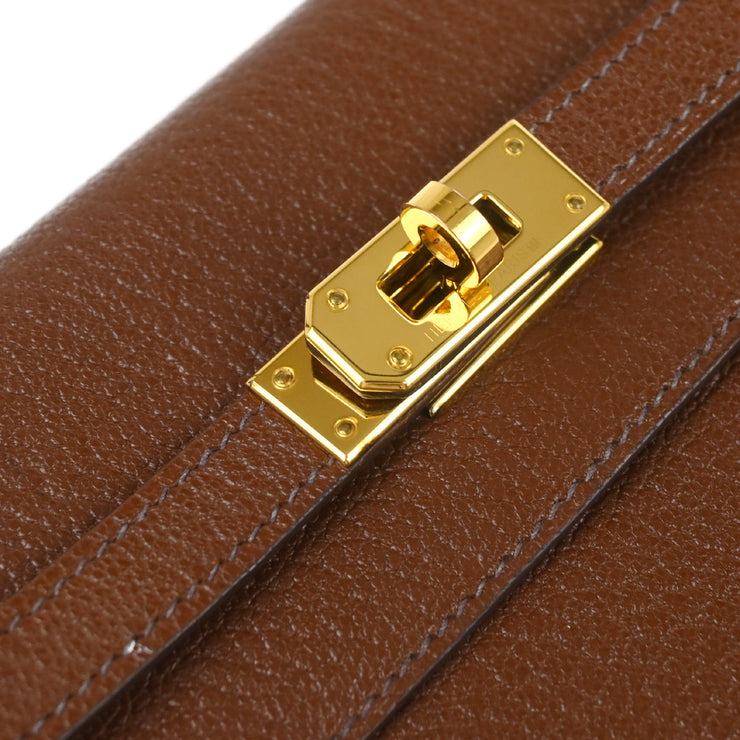 Hermes 2008 Havane Chevre Kelly Wallet Purse