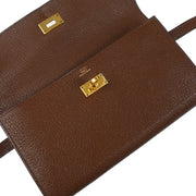 Hermes 2008 Havane Chevre Kelly Wallet Purse