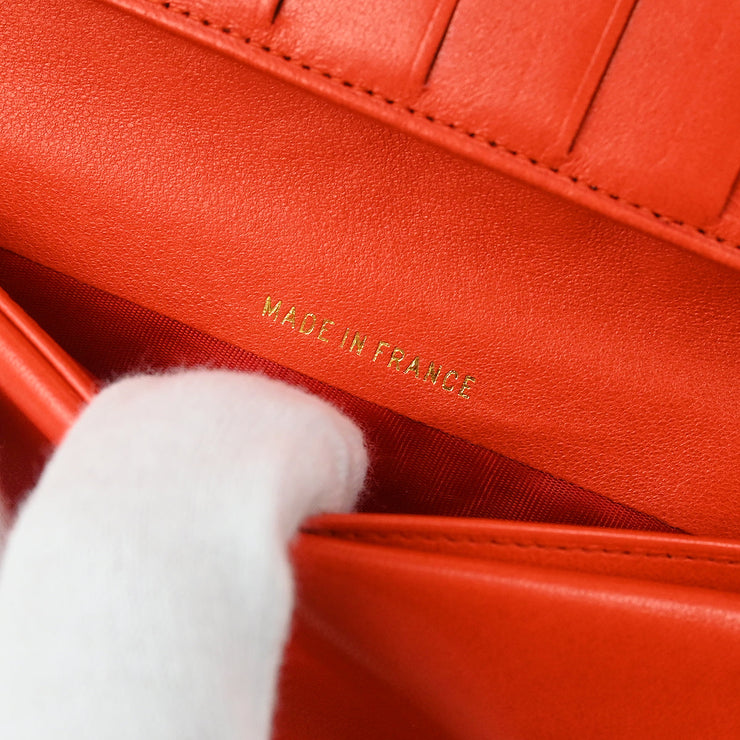 Chanel 1996-1997 Red Caviar Long Wallet Purse