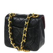 Chanel Black Lambskin Classic Flap Micro Bum Belt Bag
