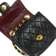 Chanel Black Lambskin Classic Flap Micro Bum Belt Bag