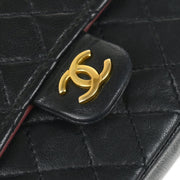 Chanel Black Lambskin Classic Flap Micro Bum Belt Bag