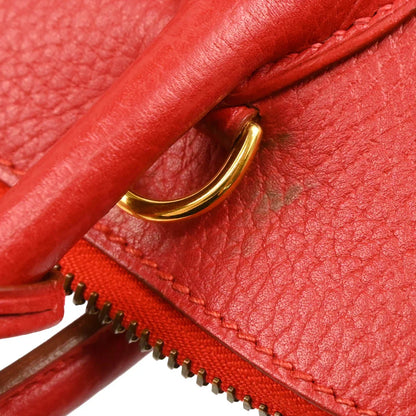 Hermes 1995 Rouge Vif Ardennes Bolide 35 2way Shoulder Handbag
