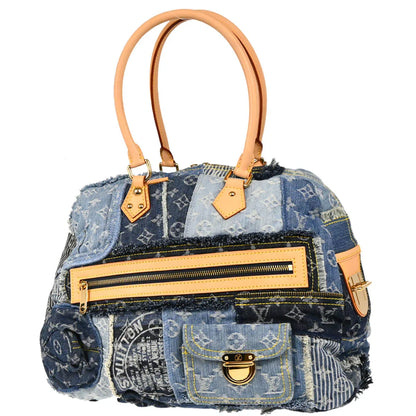 Louis Vuitton 2007 Monogram Denim Patchwork Bowly Shoulder Bag M95376
