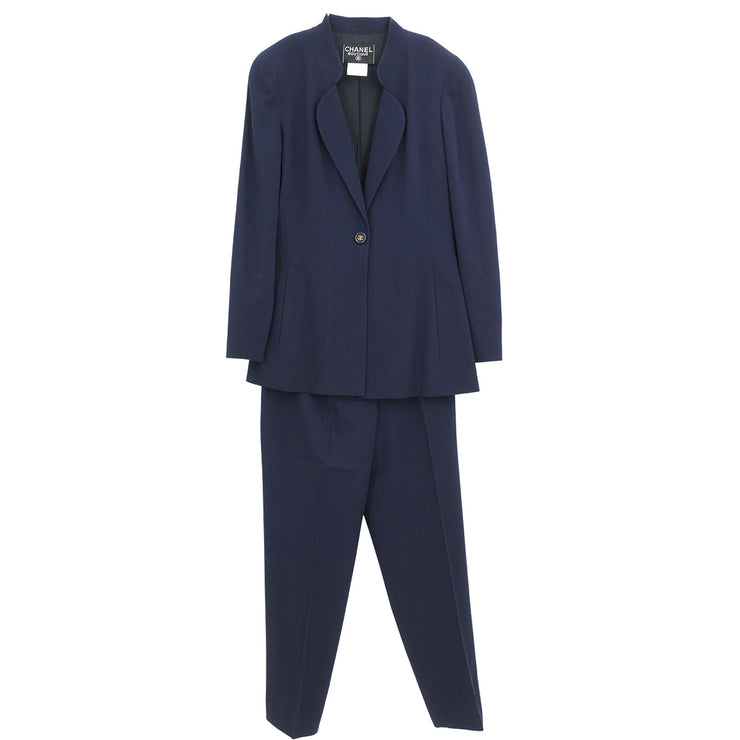 Chanel 1997 Setup Jacket Pants Navy #40