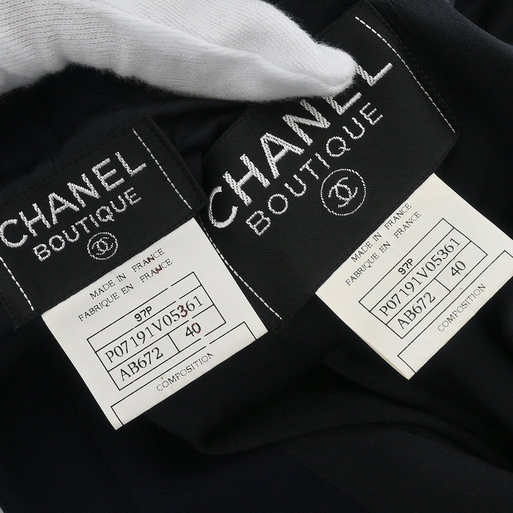 Chanel 1997 Setup Jacket Pants Navy #40