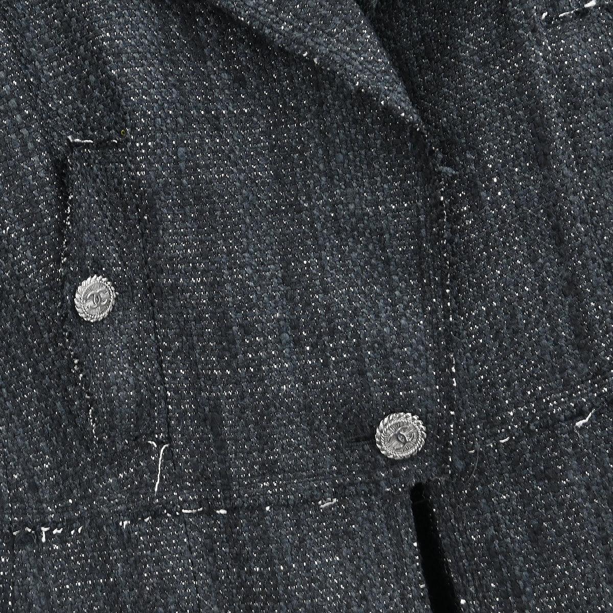 Chanel 2007 Setup Suit Jacket Skirt Black #38