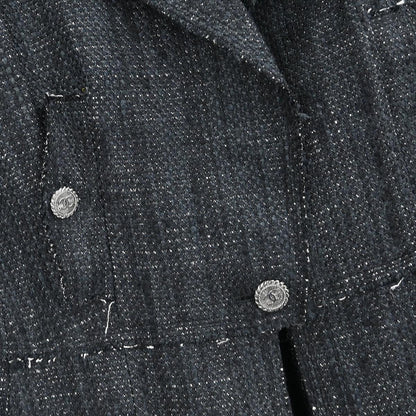 Chanel 2007 Setup Suit Jacket Skirt Black #38