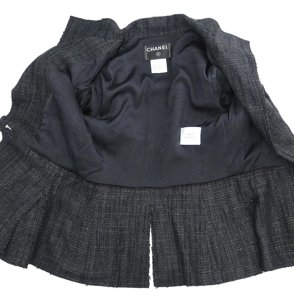 Chanel 2007 Setup Suit Jacket Skirt Black #38