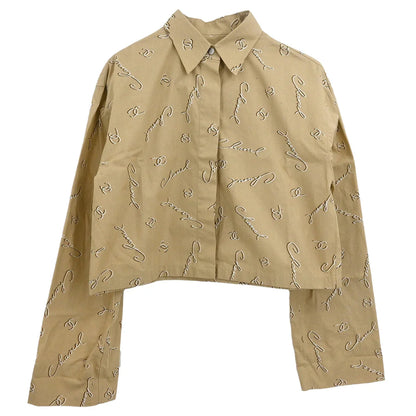 Chanel 1999 Blouse Shirt Top Beige #36