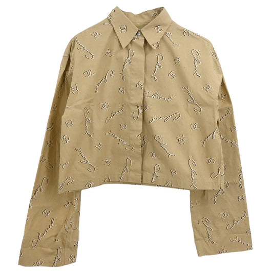 Chanel 1999 Blouse Shirt Top Beige #36