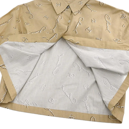Chanel 1999 Blouse Shirt Top Beige #36