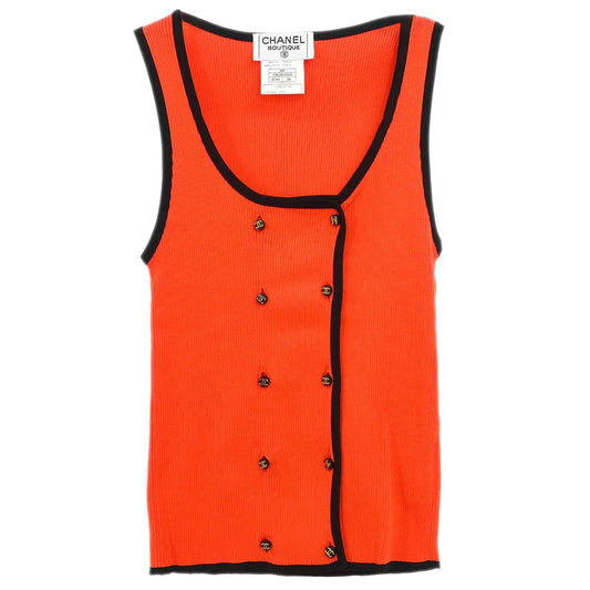 Chanel 1995 Sleeveless Top Orange #38