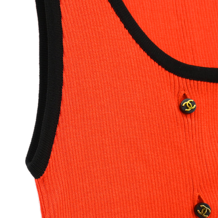 Chanel 1995 Sleeveless Top Orange #38