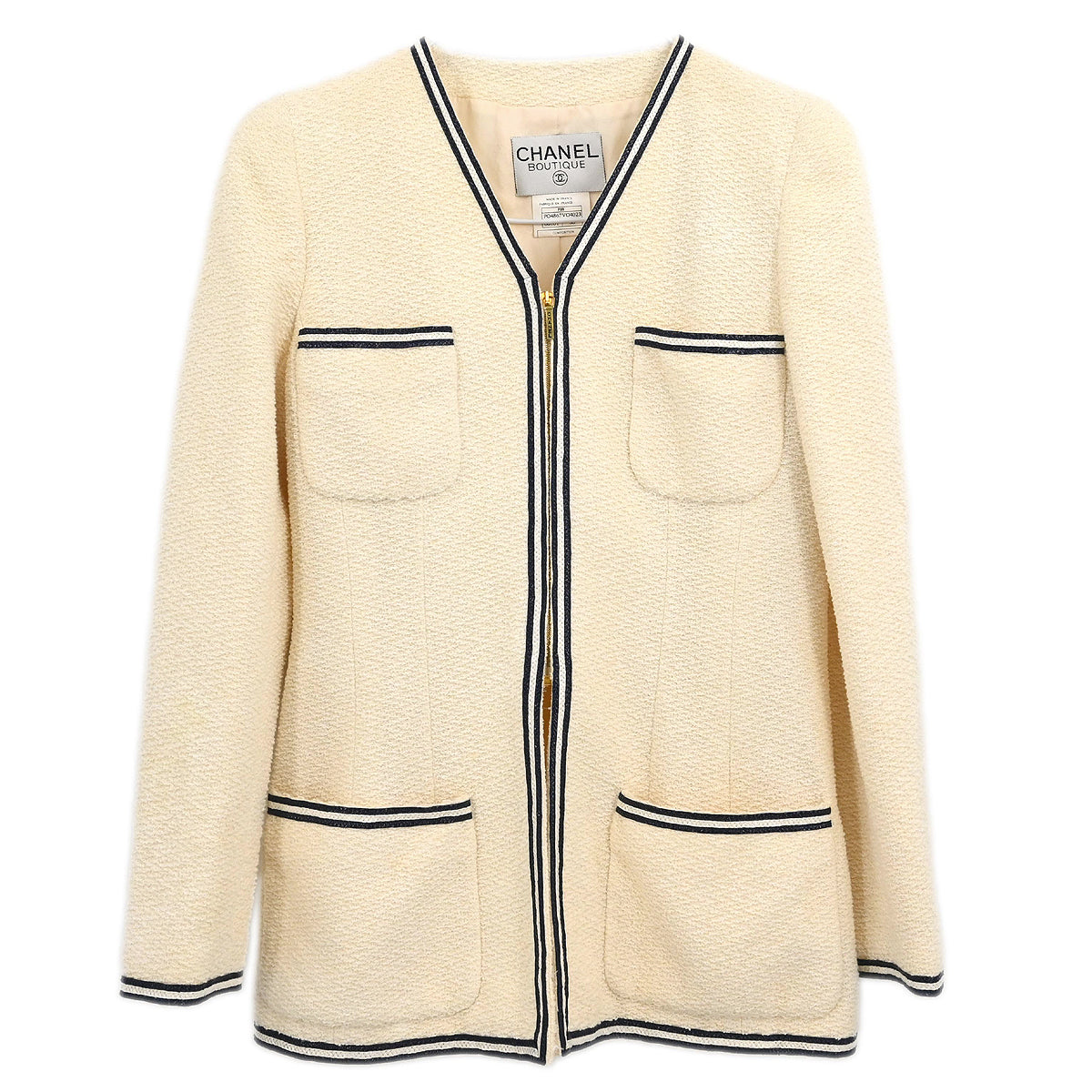 贈る結婚祝い White Jacket Up Zip 1995 Chanel #38 Tokyo Vintage AMORE – ジャケット・アウター