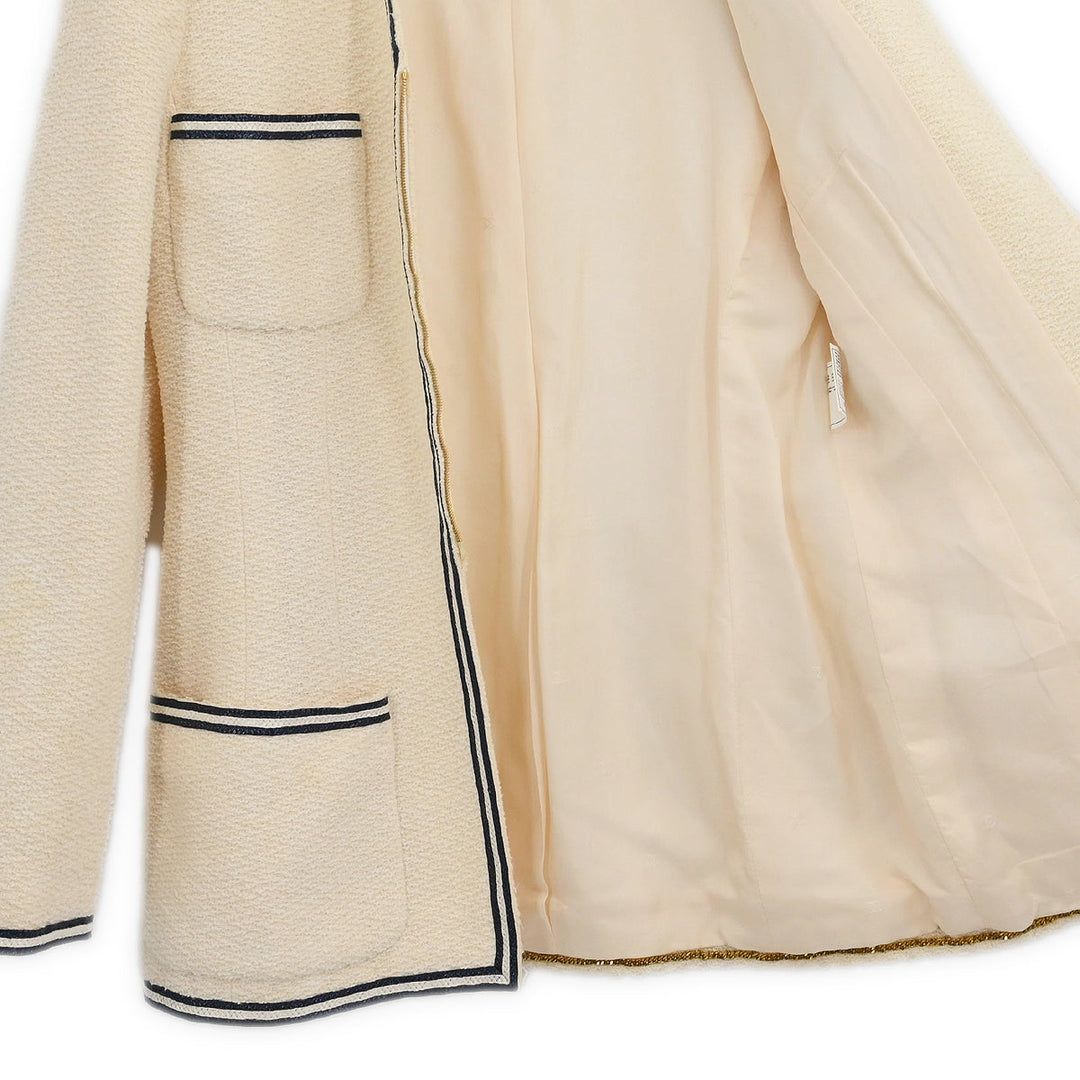 Chanel 1995 Zip Up Jacket White #38 – AMORE Vintage Tokyo