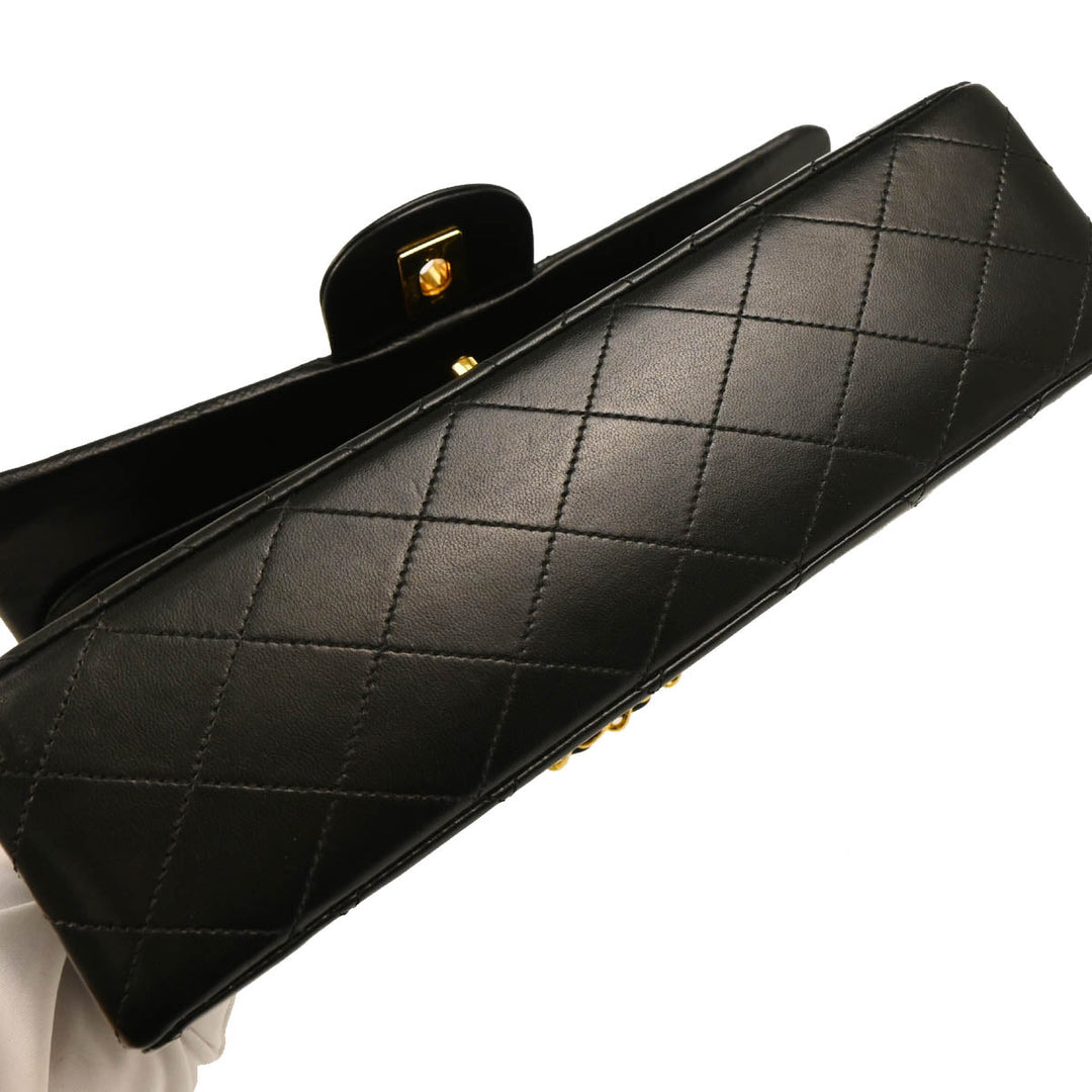 Chanel 1989-1991 Black Lambskin Medium Classic Double Flap Chanel 1989-1991 Black Lambskin Medium Classic Double Flap