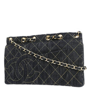 Chanel 2005-2006 Navy Denim Shoulder Bag