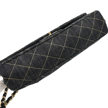Chanel 2005-2006 Navy Denim Shoulder Bag