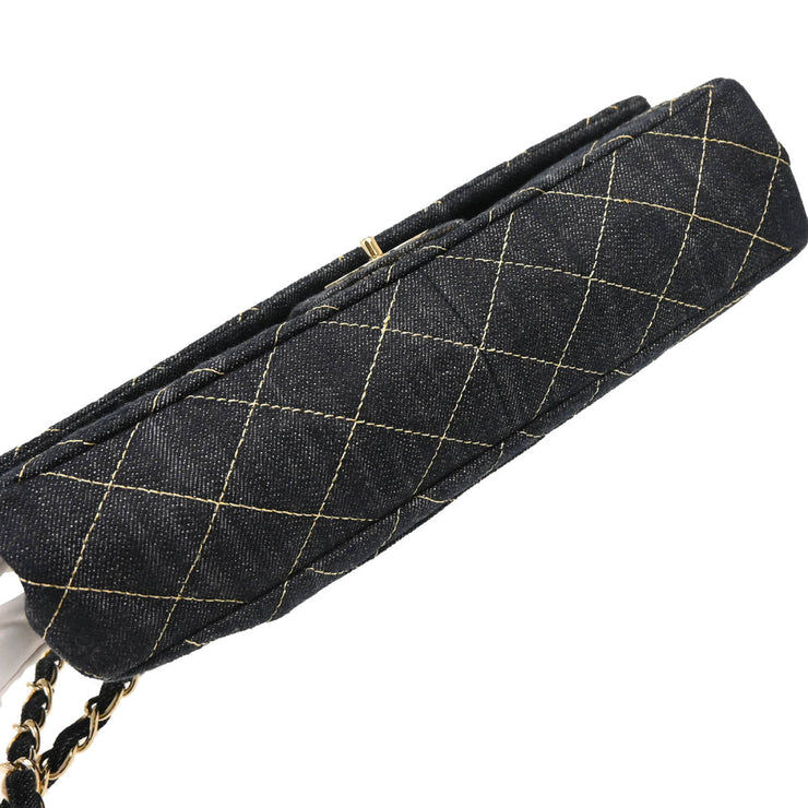 Chanel 2005-2006 Navy Denim Shoulder Bag