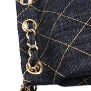 Chanel 2005-2006 Navy Denim Shoulder Bag