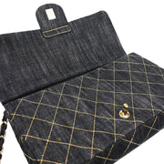 Chanel 2005-2006 Navy Denim Shoulder Bag