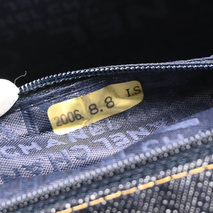 Chanel 2005-2006 Navy Denim Shoulder Bag