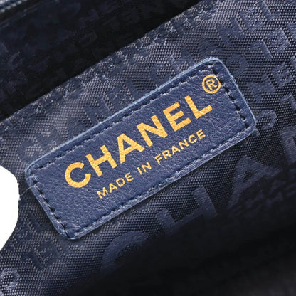 Chanel 2005-2006 Navy Denim Shoulder Bag
