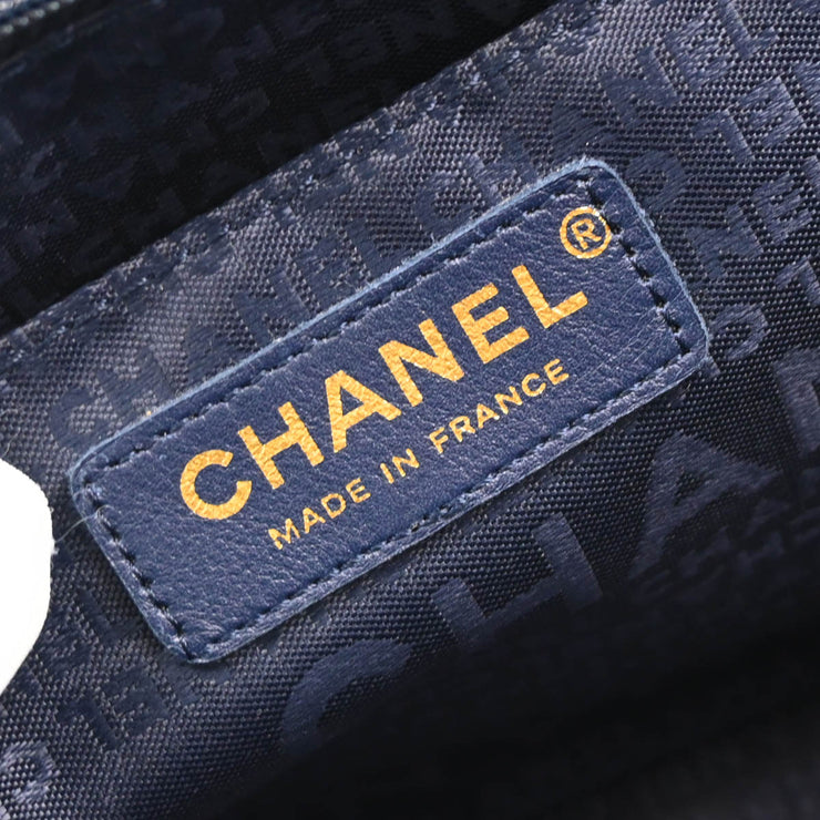 Chanel 2005-2006 Navy Denim Shoulder Bag