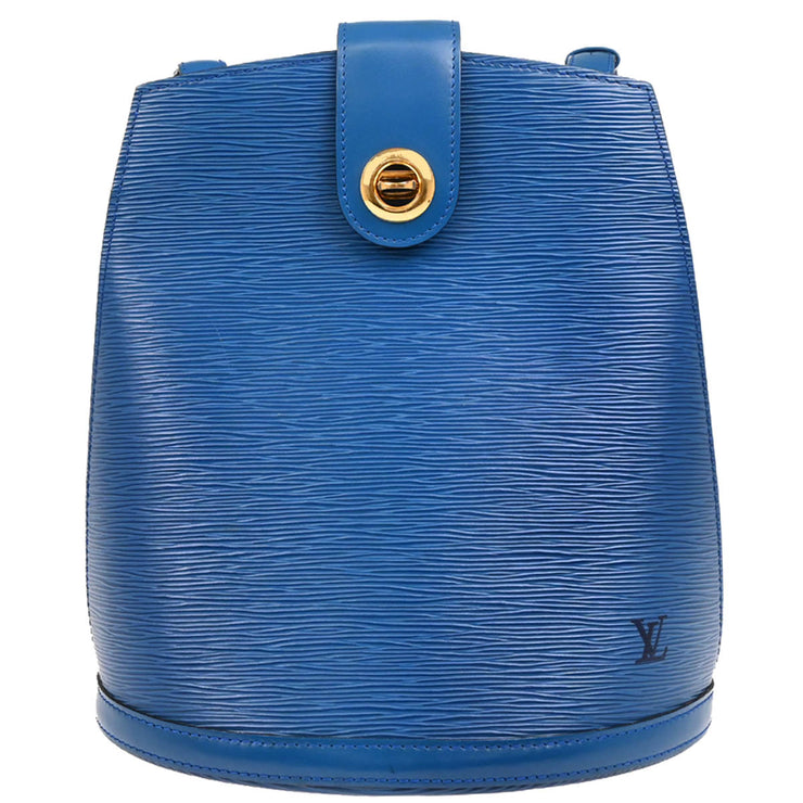 Louis Vuitton 1994 Blue Epi Cluny Shoulder Bag M52255
