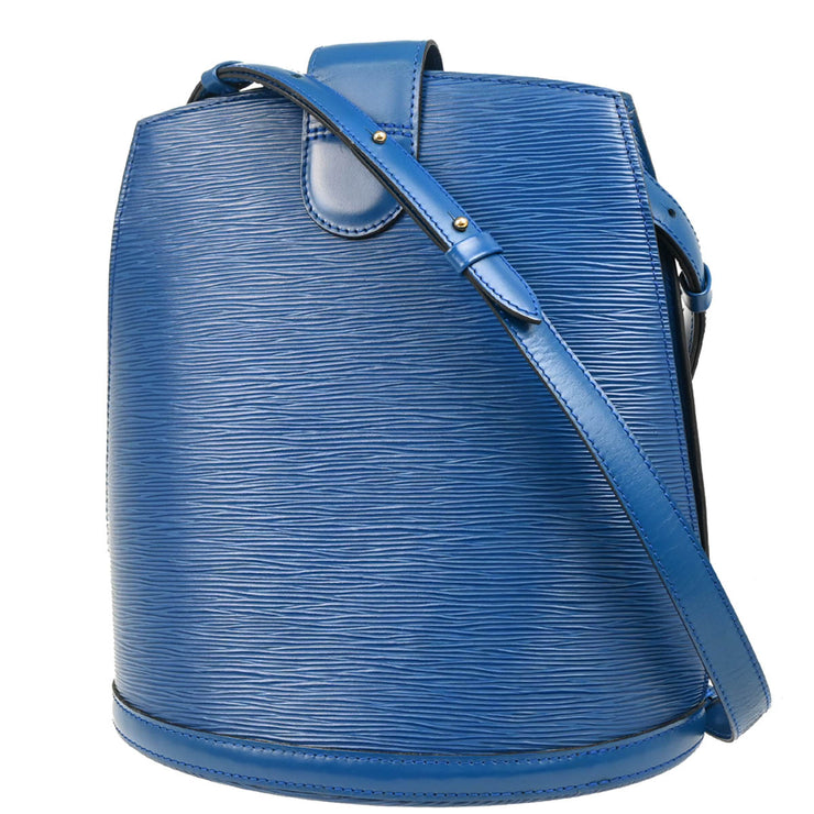 Louis Vuitton 1994 Blue Epi Cluny Shoulder Bag M52255