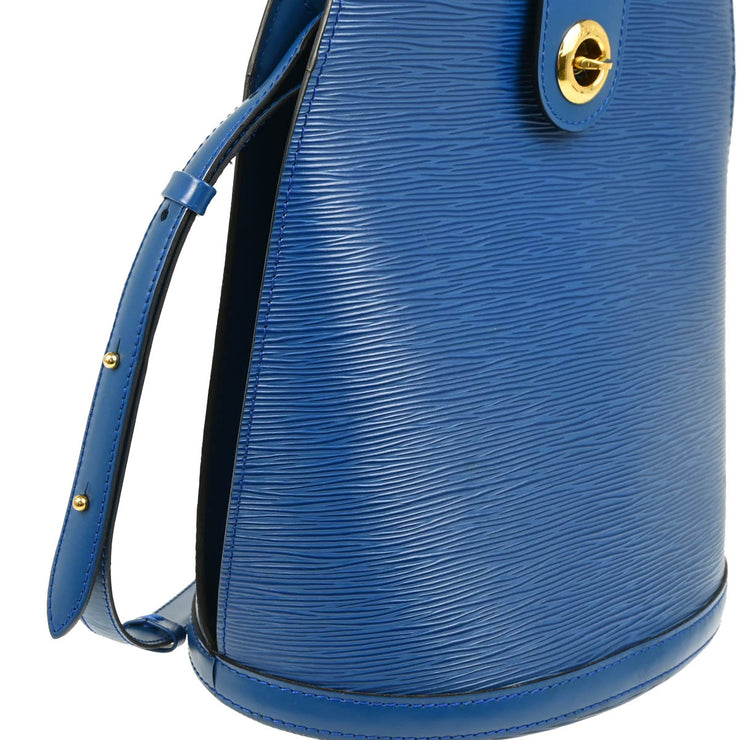 Louis Vuitton 1994 Blue Epi Cluny Shoulder Bag M52255