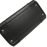 Chanel 2005-2006 Black Leather Chevron Duffle Handbag