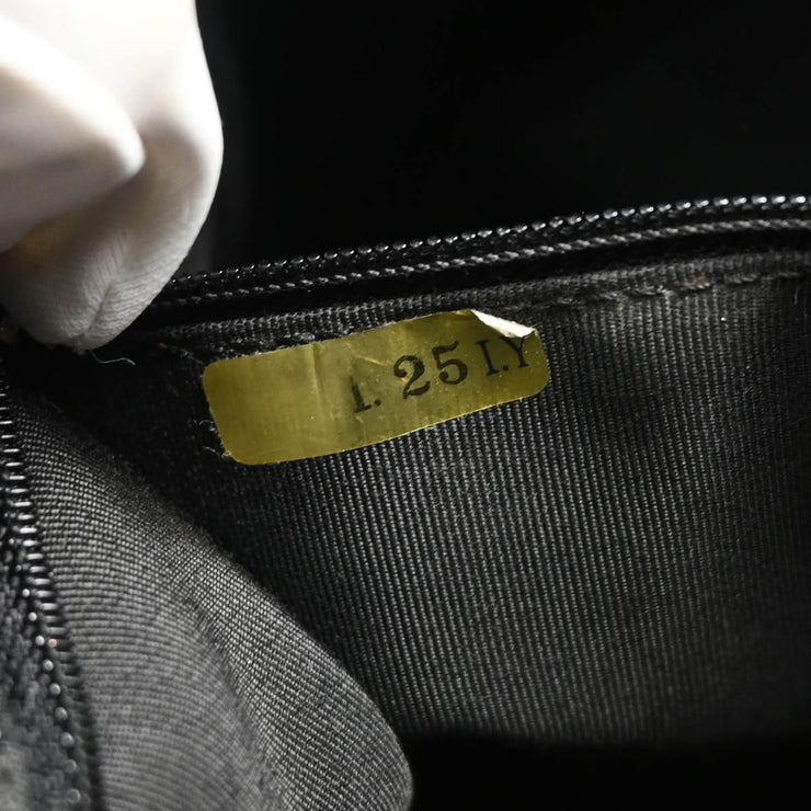 Chanel 2005-2006 Black Leather Chevron Duffle Handbag
