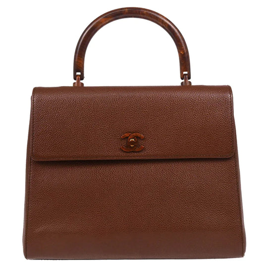 Chanel 2000-2001 Brown Caviar Handbag